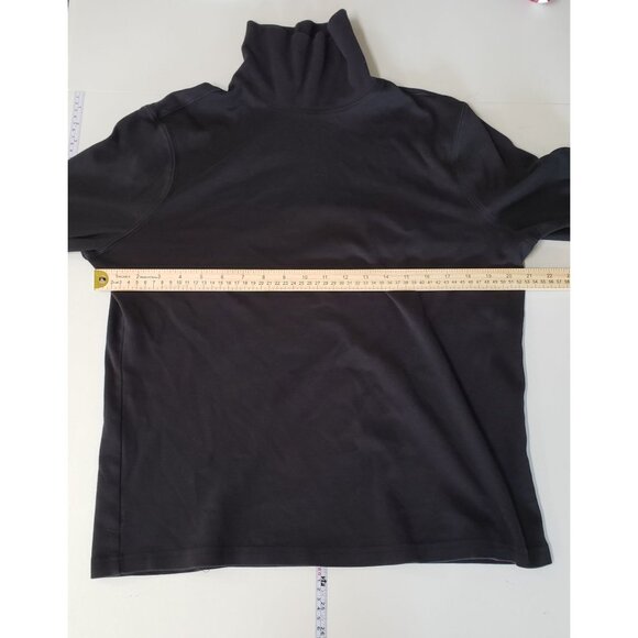 Vintage Martha B Black Cotton Long Sleeve Turtleneck Top 2X Retro 90s Minimalist - Picture 3 of 4